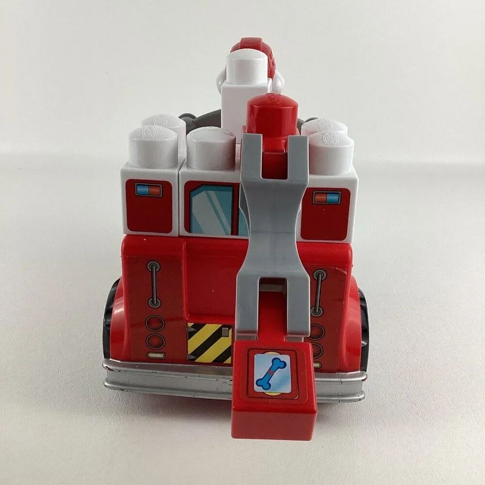 Paw Patrol Ionix Rescue Pups Marshall Fire Truck Vehicle Building Block Set Toy